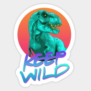 Keep Wild Dino Wave Sticker